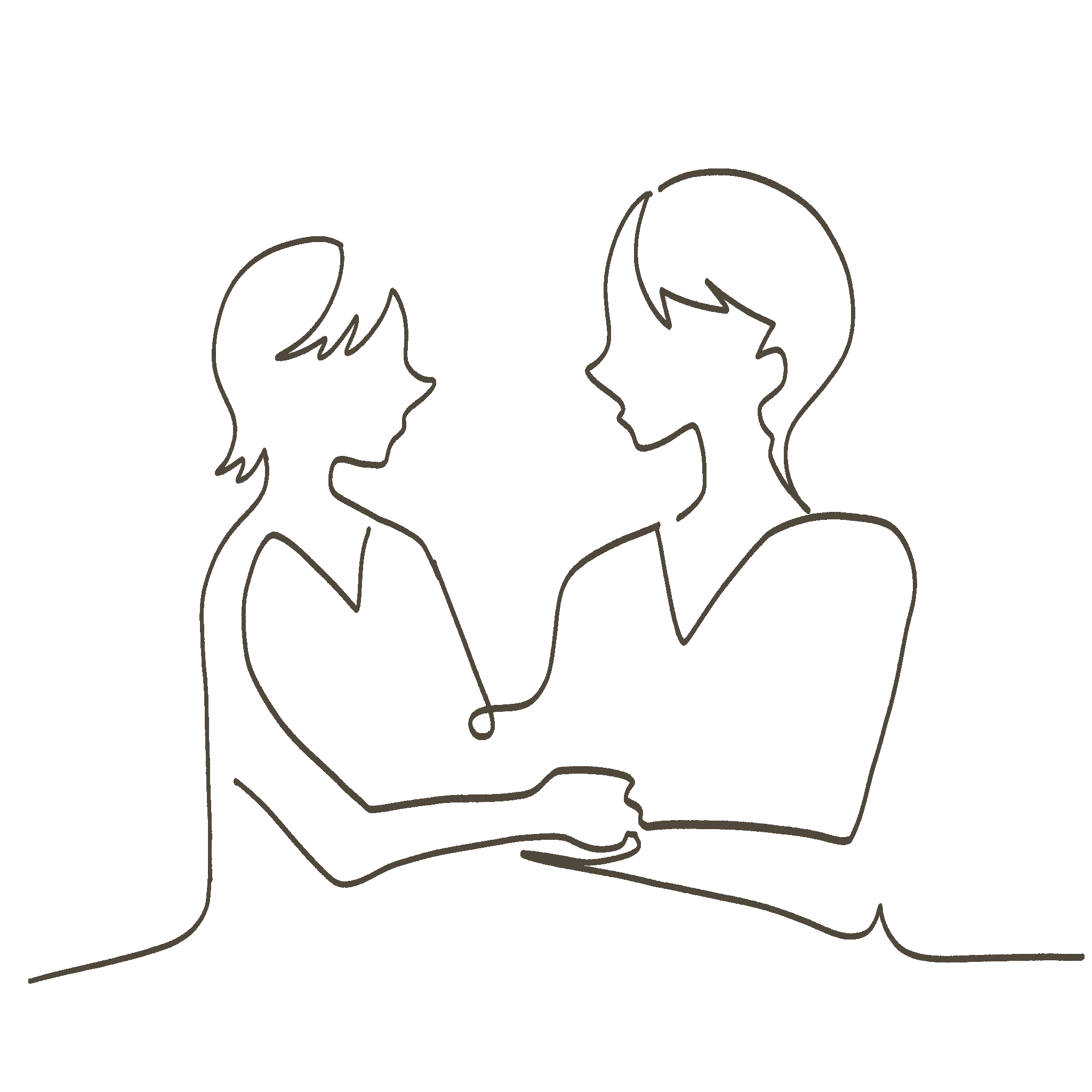 シンプルな線画の人物イラストのイメージ